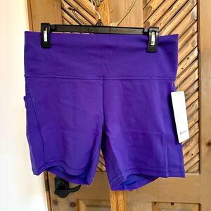 NWT (14) Lululemon Wunder Train high rise shorts 6” pockets purple